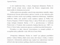 List od Wicepremiera i Ministra Kultury i Dziedzictwa Narodowego, Pana Prof. Piotra Glińskiego